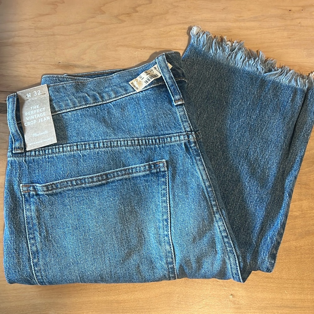 The Perfect Vintage Crop Jean Madewell W 32 NWT